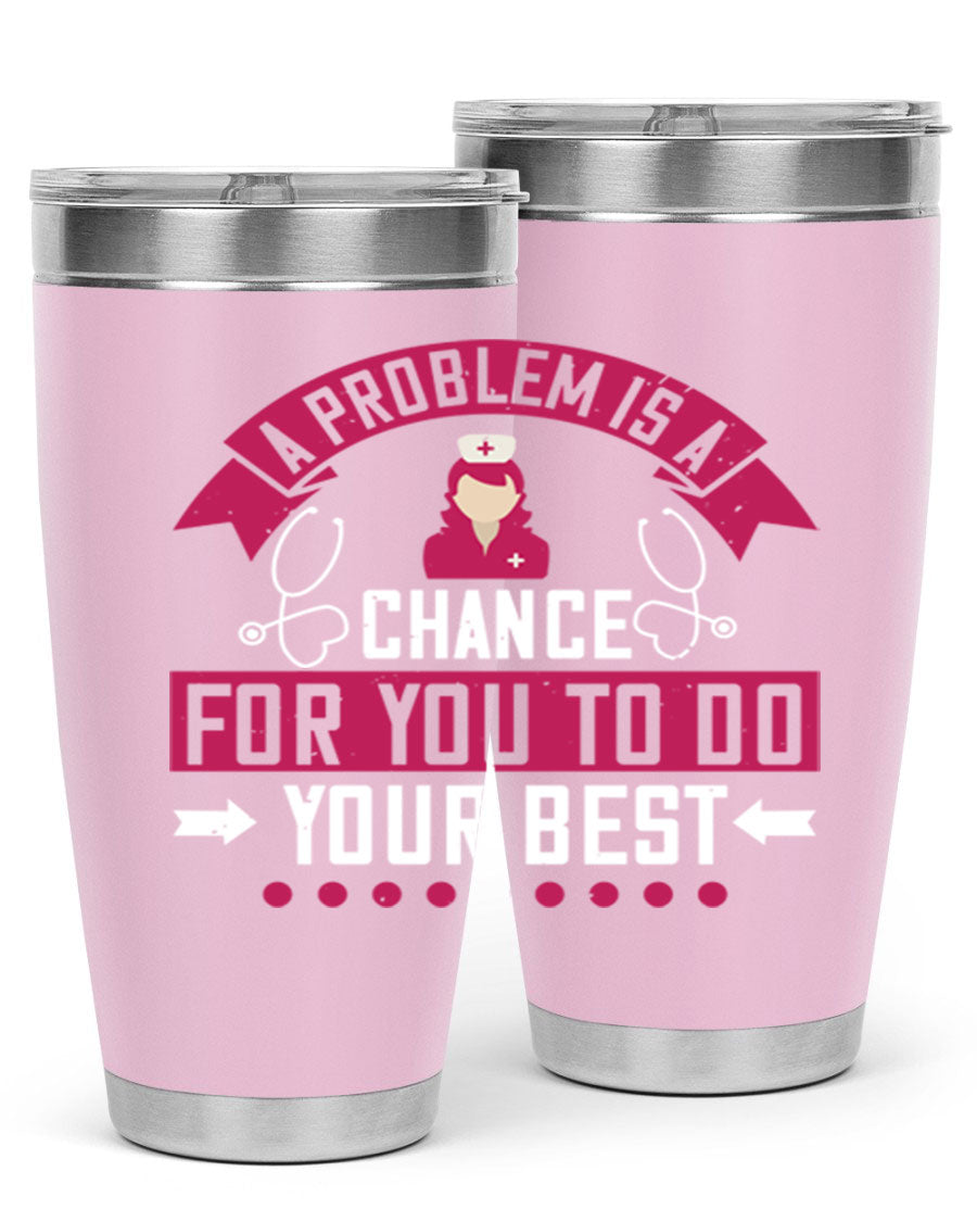 A stainless steel tumbler with a motivational quote, featuring a double wall vacuum design for insulation.