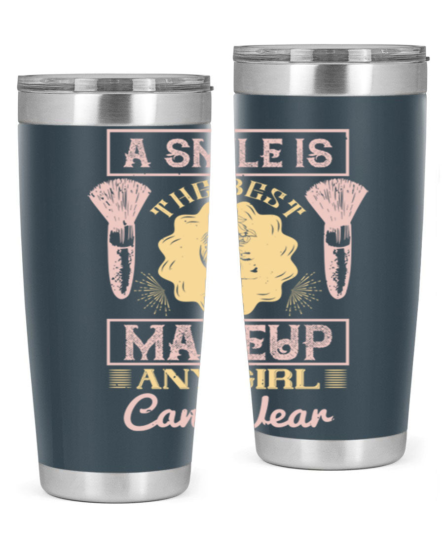 Stylish 20oz and 30oz tumblers with a positive quote, made of stainless steel, perfect for hot and cold beverages.