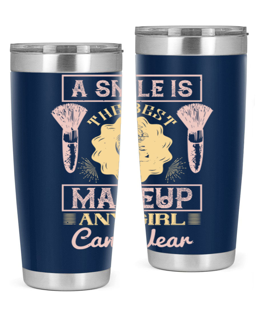 Stylish 20oz and 30oz tumblers with a positive quote, made of stainless steel, perfect for hot and cold beverages.