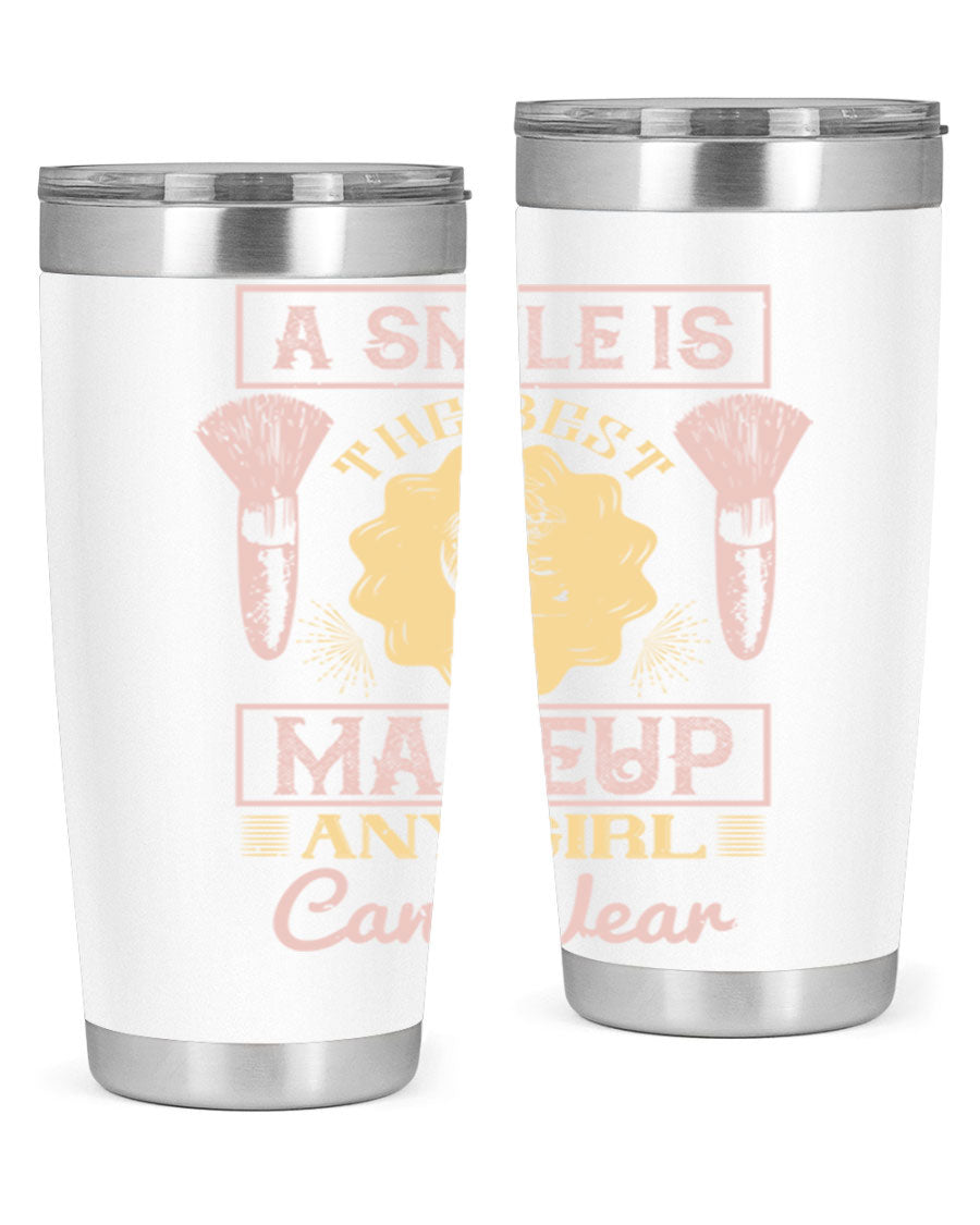 Stylish 20oz and 30oz tumblers with a positive quote, made of stainless steel, perfect for hot and cold beverages.