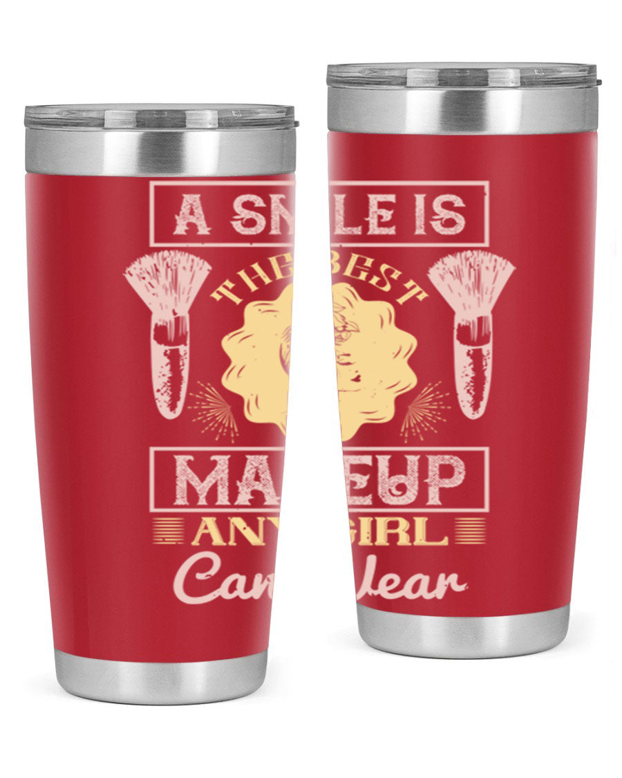 Stylish 20oz and 30oz tumblers with a positive quote, made of stainless steel, perfect for hot and cold beverages.