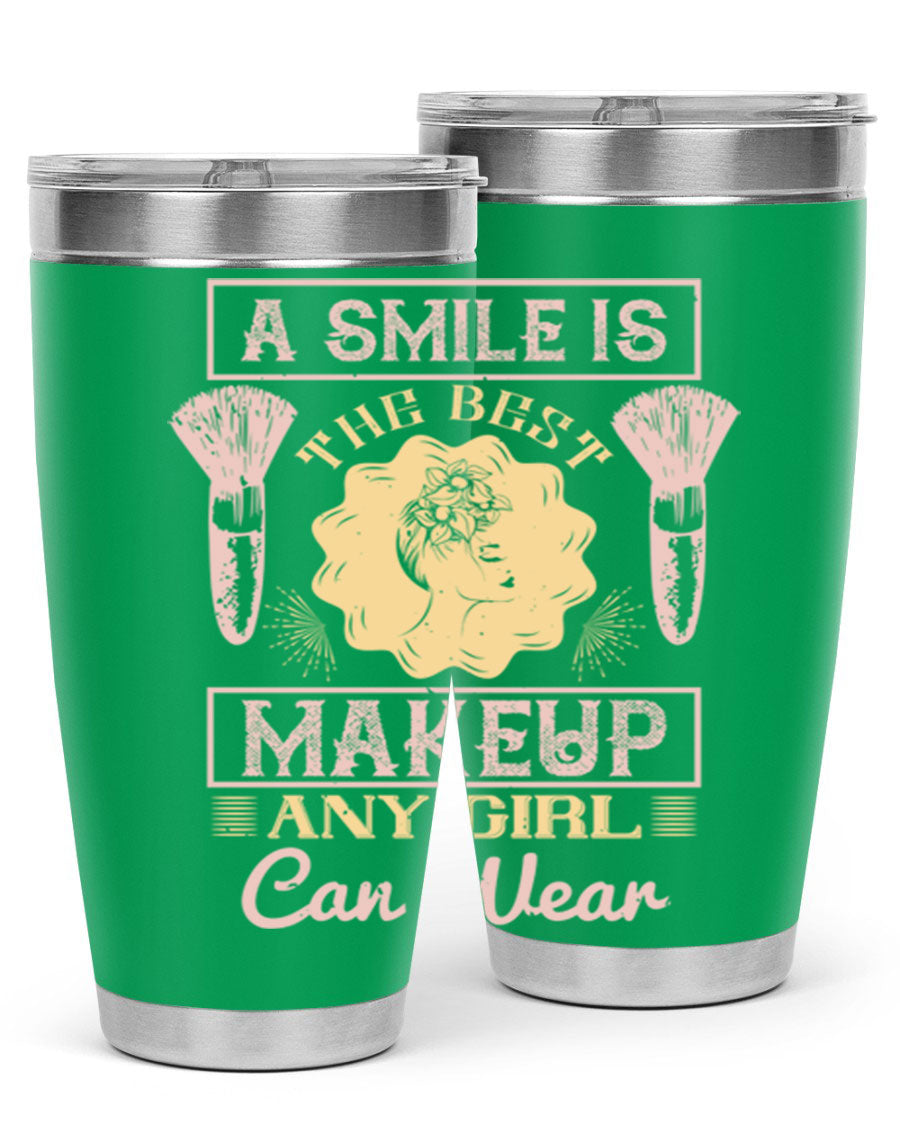 Stylish 20oz and 30oz tumblers with a positive quote, made of stainless steel, perfect for hot and cold beverages.