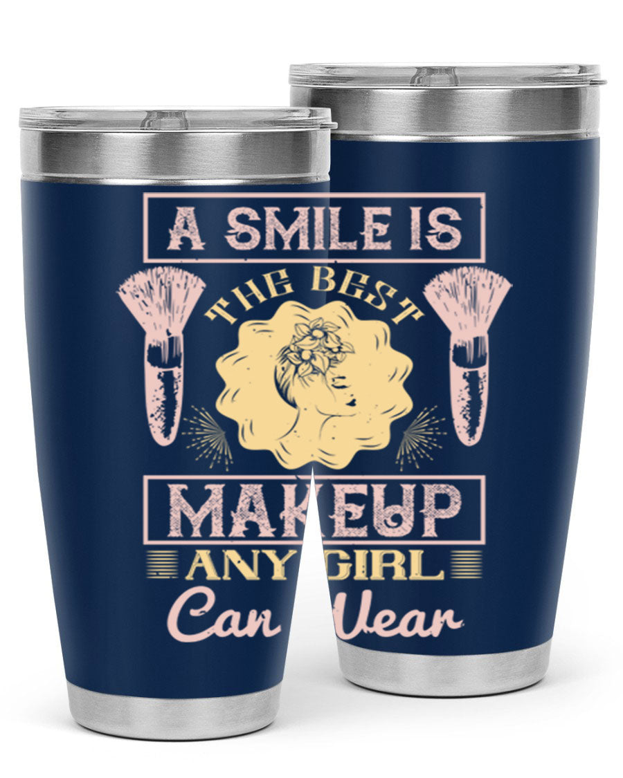 Stylish 20oz and 30oz tumblers with a positive quote, made of stainless steel, perfect for hot and cold beverages.