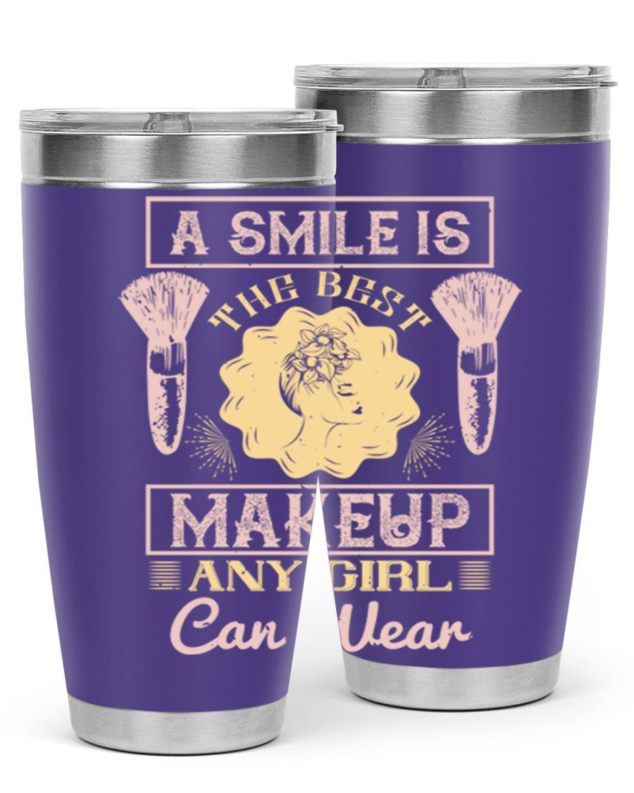 Stylish 20oz and 30oz tumblers with a positive quote, made of stainless steel, perfect for hot and cold beverages.