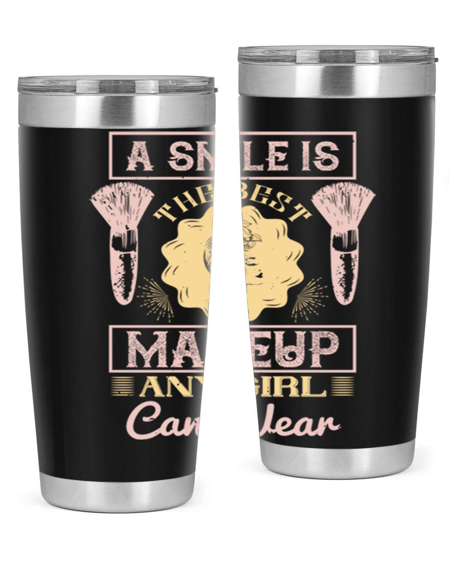 Stylish 20oz and 30oz tumblers with a positive quote, made of stainless steel, perfect for hot and cold beverages.
