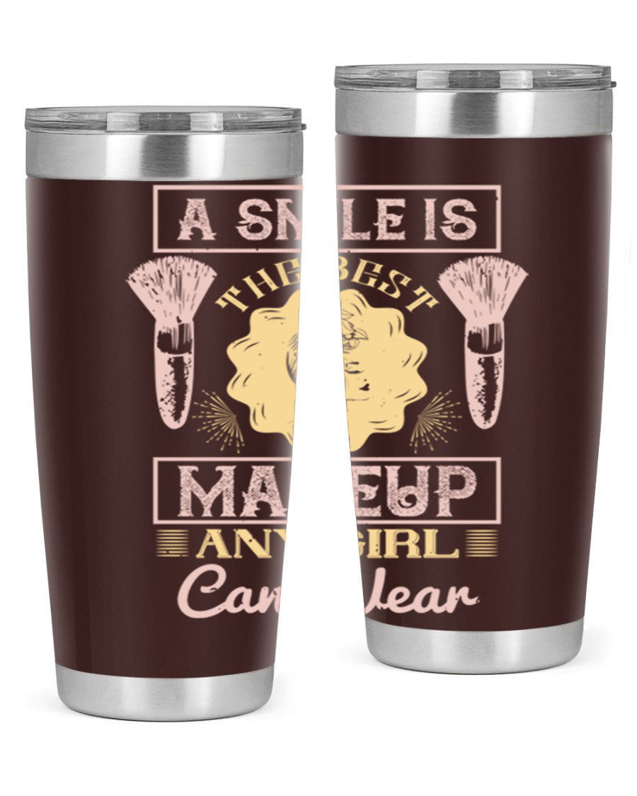 Stylish 20oz and 30oz tumblers with a positive quote, made of stainless steel, perfect for hot and cold beverages.