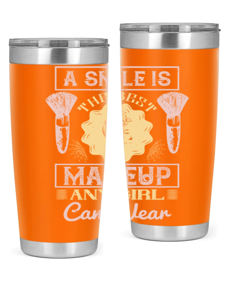 Stylish 20oz and 30oz tumblers with a positive quote, made of stainless steel, perfect for hot and cold beverages.