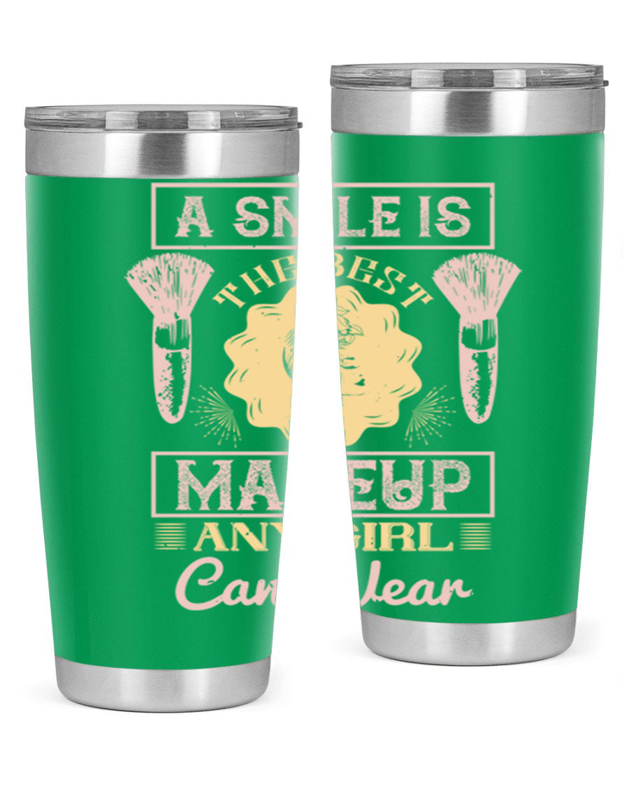 Stylish 20oz and 30oz tumblers with a positive quote, made of stainless steel, perfect for hot and cold beverages.
