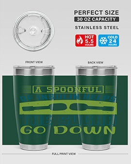 A stylish double wall vacuum stainless steel tumbler with a fun diabetes-themed design, available in 20oz and 30oz sizes.