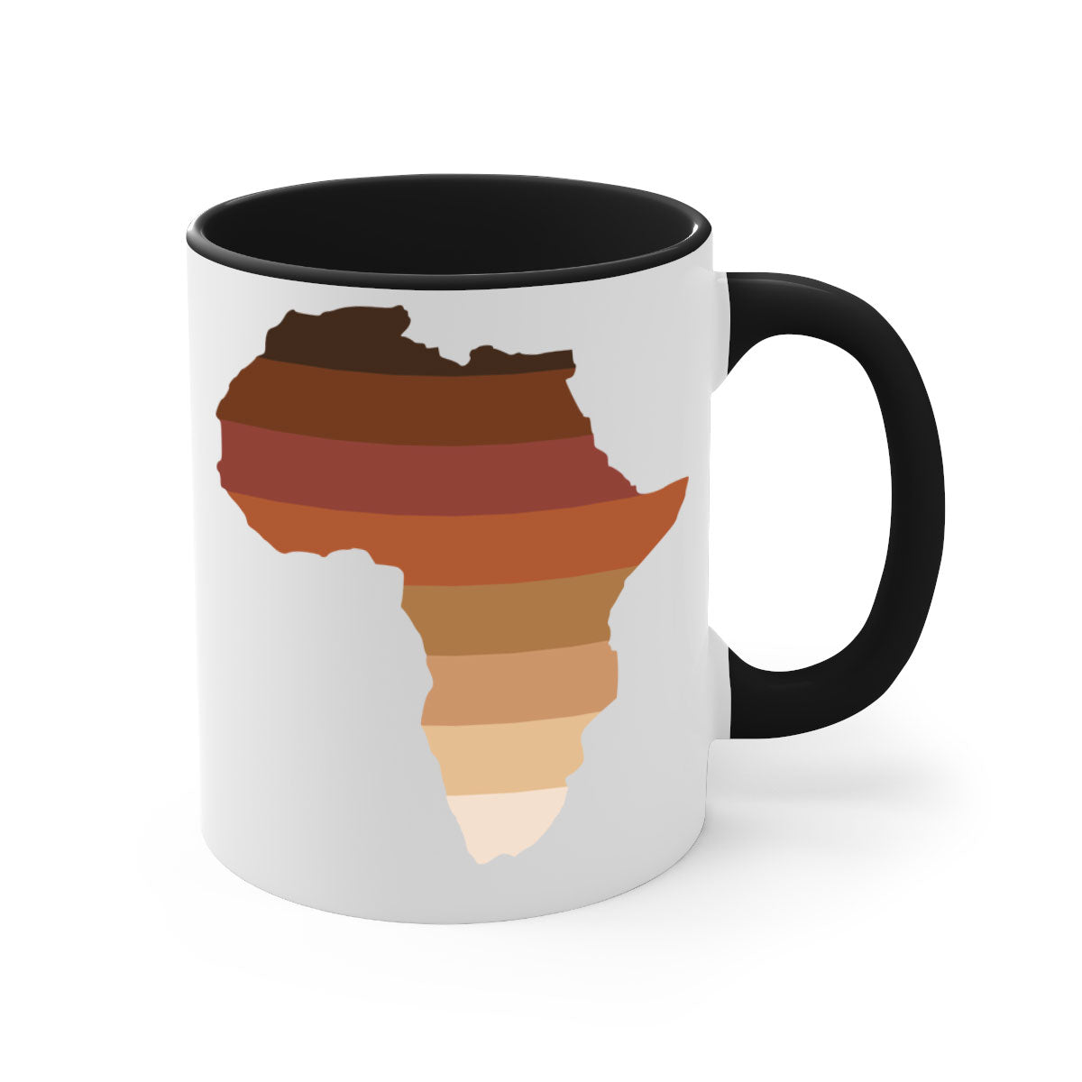 Africa Shades 277# Mug featuring a glossy finish with a colored handle and interior, available in multiple colors.