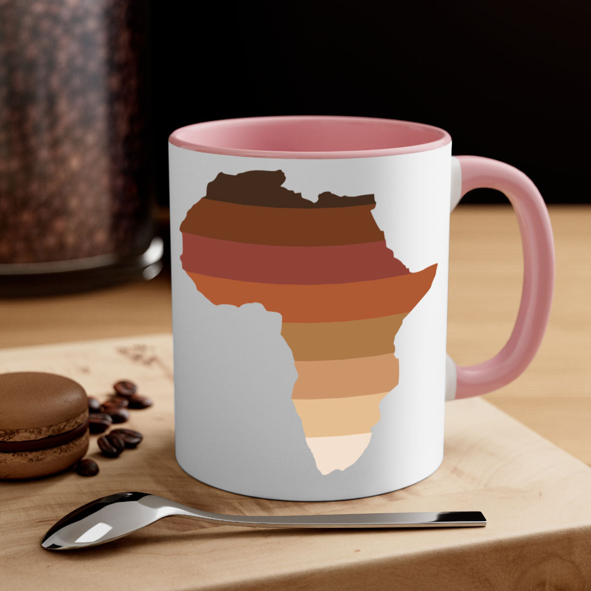 Africa Shades 277# Mug featuring a glossy finish with a colored handle and interior, available in multiple colors.