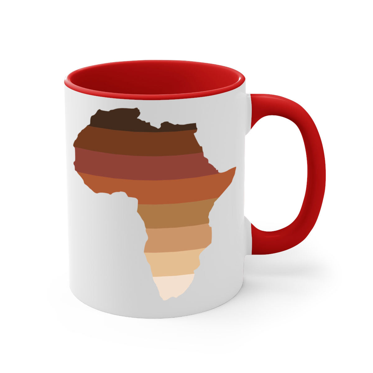 Africa Shades 277# Mug featuring a glossy finish with a colored handle and interior, available in multiple colors.