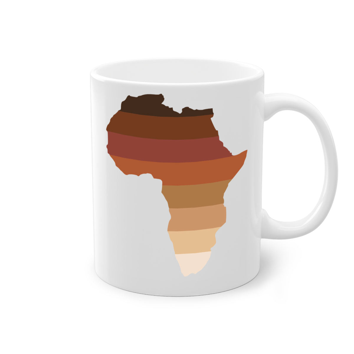 Africa Shades 277# Mug featuring a glossy finish with a colored handle and interior, available in multiple colors.