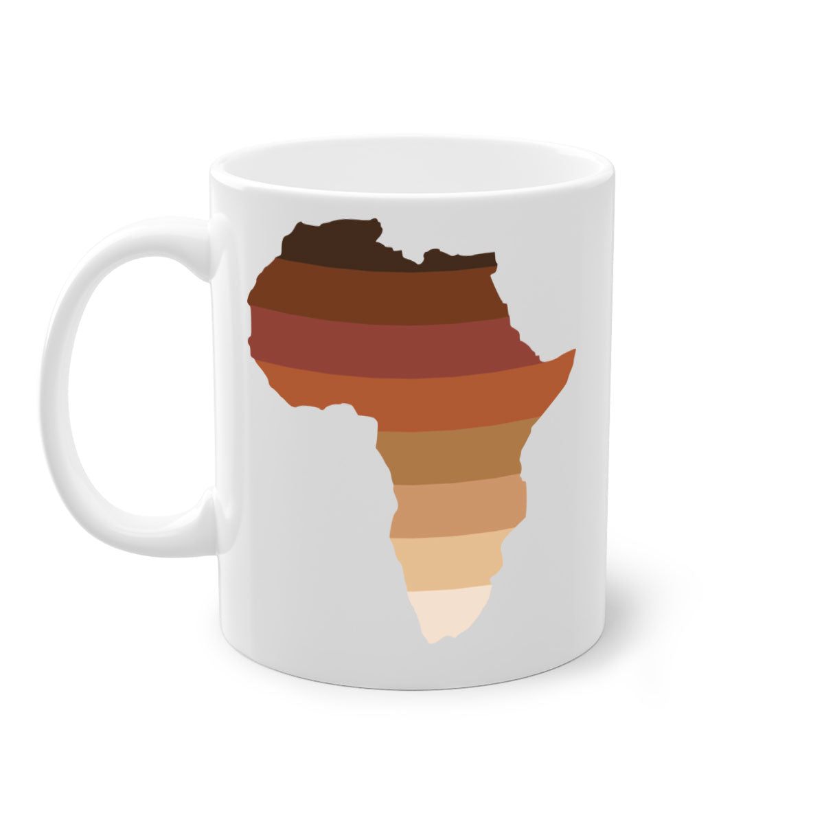 Africa Shades 277# Mug featuring a glossy finish with a colored handle and interior, available in multiple colors.