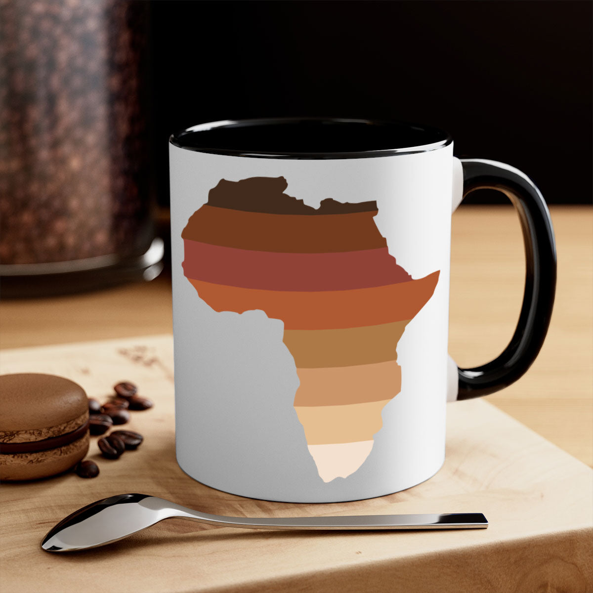Africa Shades 277# Mug featuring a glossy finish with a colored handle and interior, available in multiple colors.