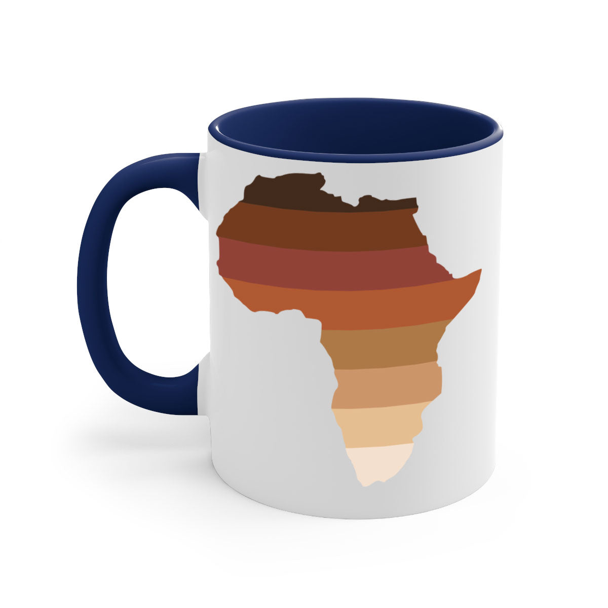 Africa Shades 277# Mug featuring a glossy finish with a colored handle and interior, available in multiple colors.