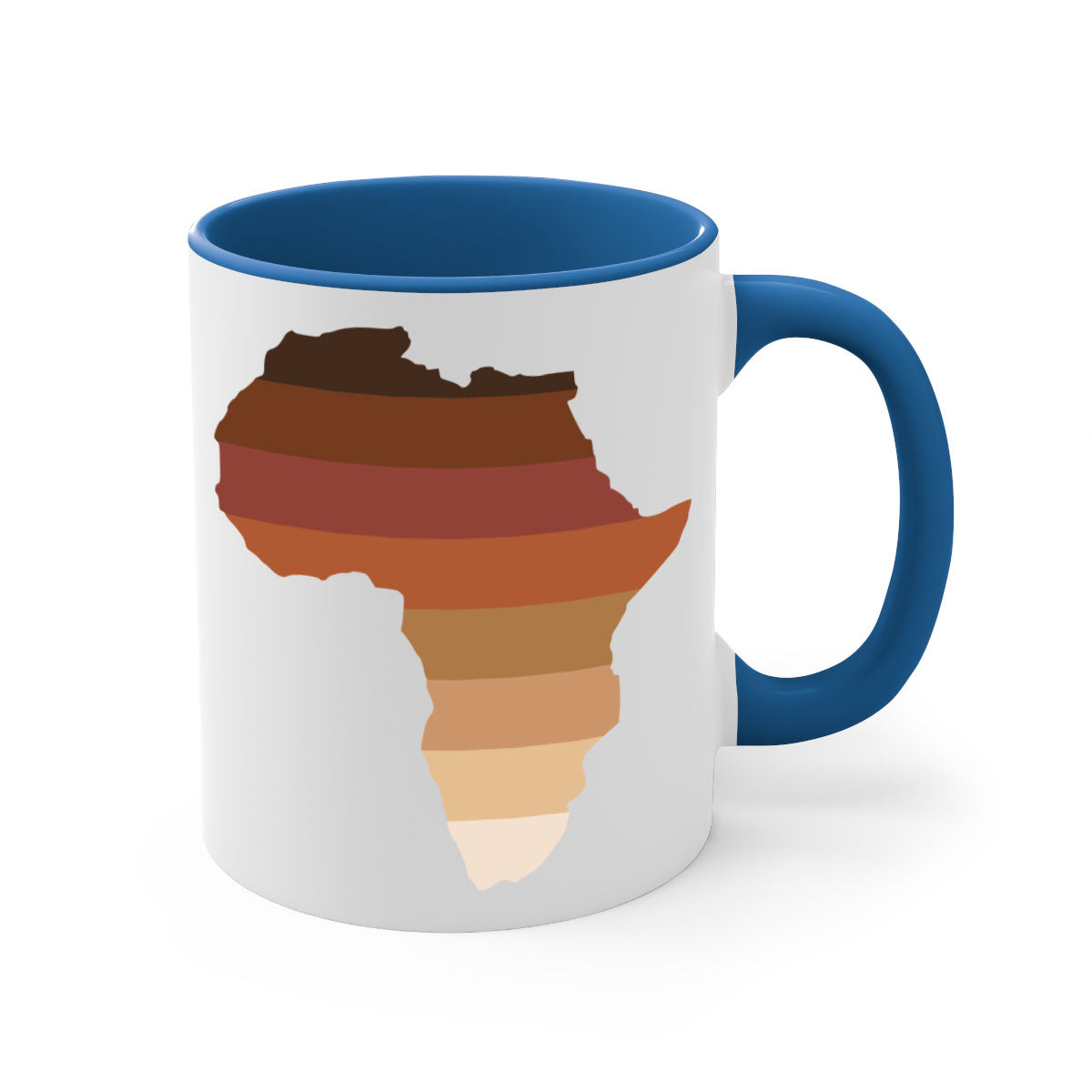 Africa Shades 277# Mug featuring a glossy finish with a colored handle and interior, available in multiple colors.