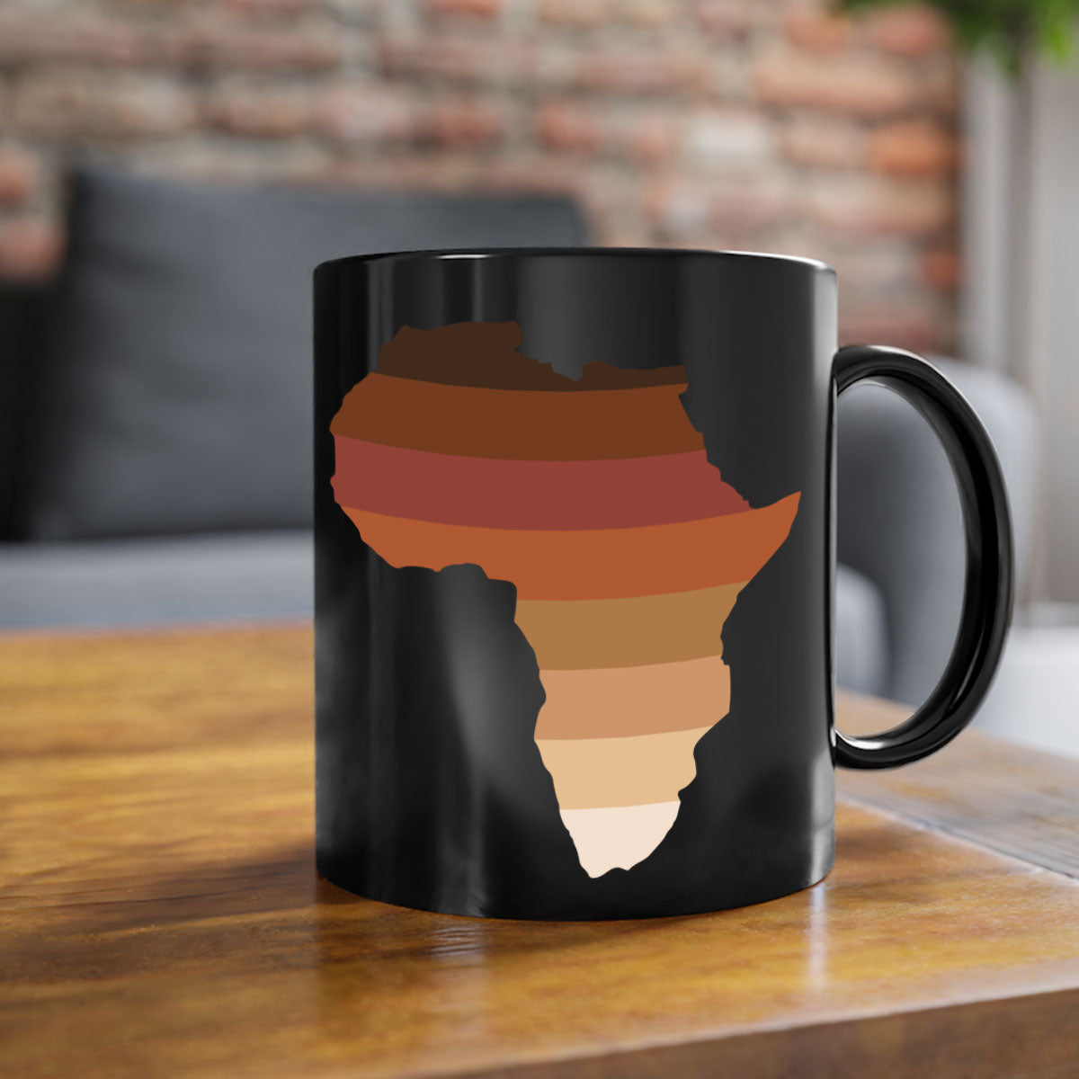 Africa Shades 277# Mug featuring a glossy finish with a colored handle and interior, available in multiple colors.