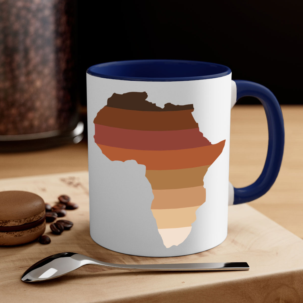 Africa Shades 277# Mug featuring a glossy finish with a colored handle and interior, available in multiple colors.