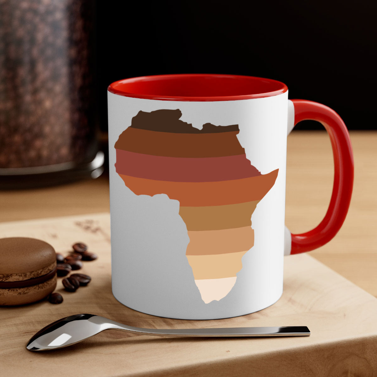 Africa Shades 277# Mug featuring a glossy finish with a colored handle and interior, available in multiple colors.