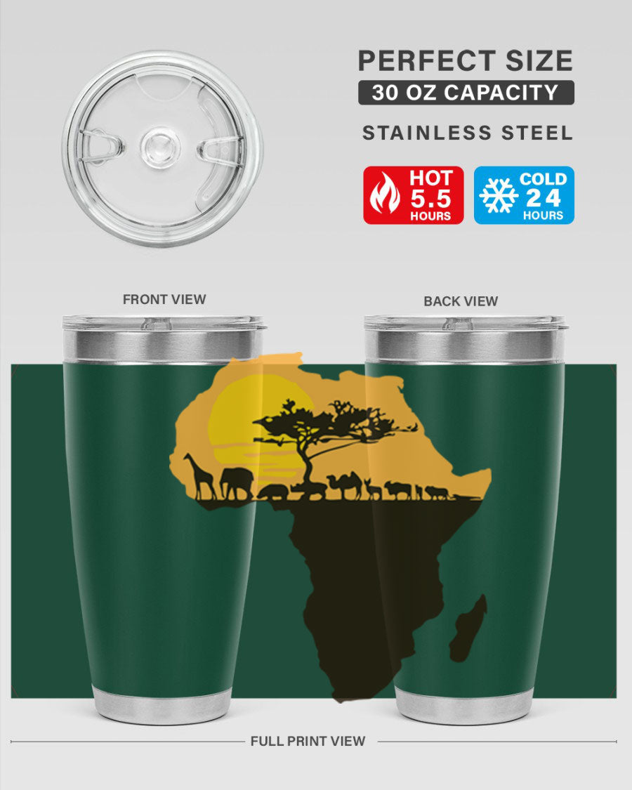 A stylish cotton tank top featuring a unique Africa with animals design, perfect for casual wear and showcasing a love for wildlife.