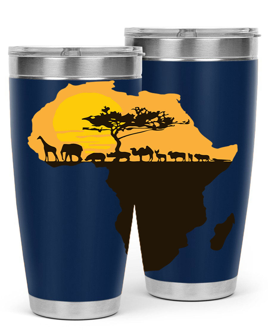 A stylish cotton tank top featuring a unique Africa with animals design, perfect for casual wear and showcasing a love for wildlife.