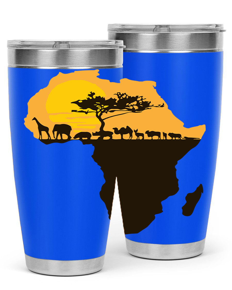 A stylish cotton tank top featuring a unique Africa with animals design, perfect for casual wear and showcasing a love for wildlife.