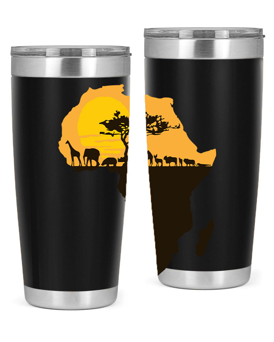 A stylish cotton tank top featuring a unique Africa with animals design, perfect for casual wear and showcasing a love for wildlife.