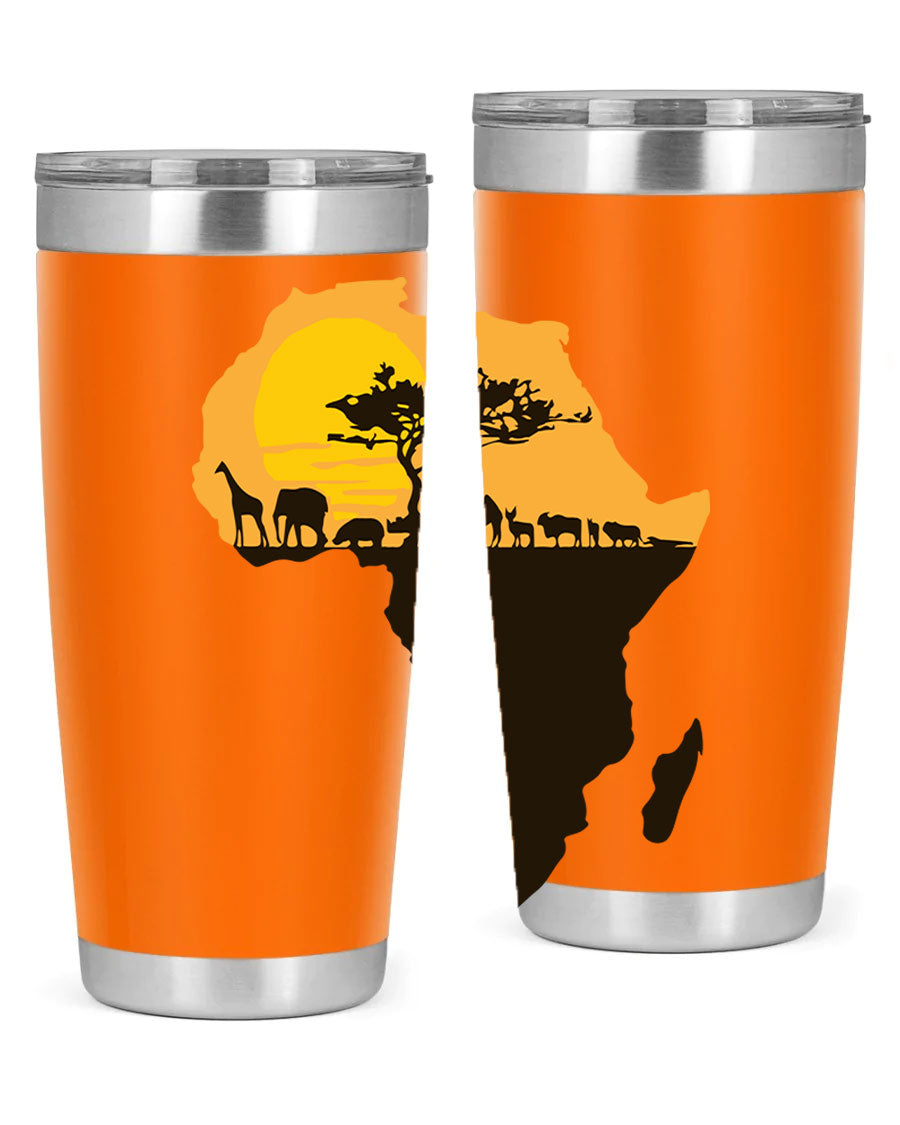 A stylish cotton tank top featuring a unique Africa with animals design, perfect for casual wear and showcasing a love for wildlife.