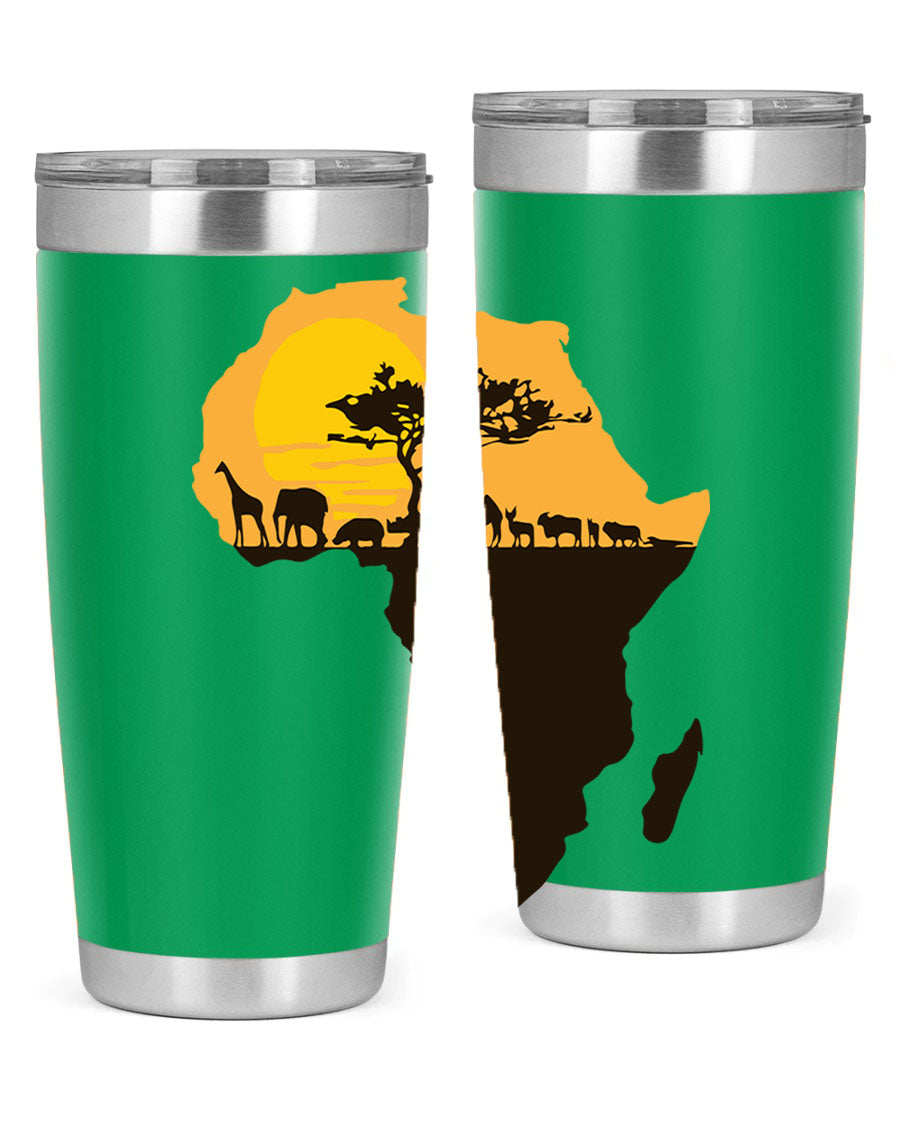 A stylish cotton tank top featuring a unique Africa with animals design, perfect for casual wear and showcasing a love for wildlife.