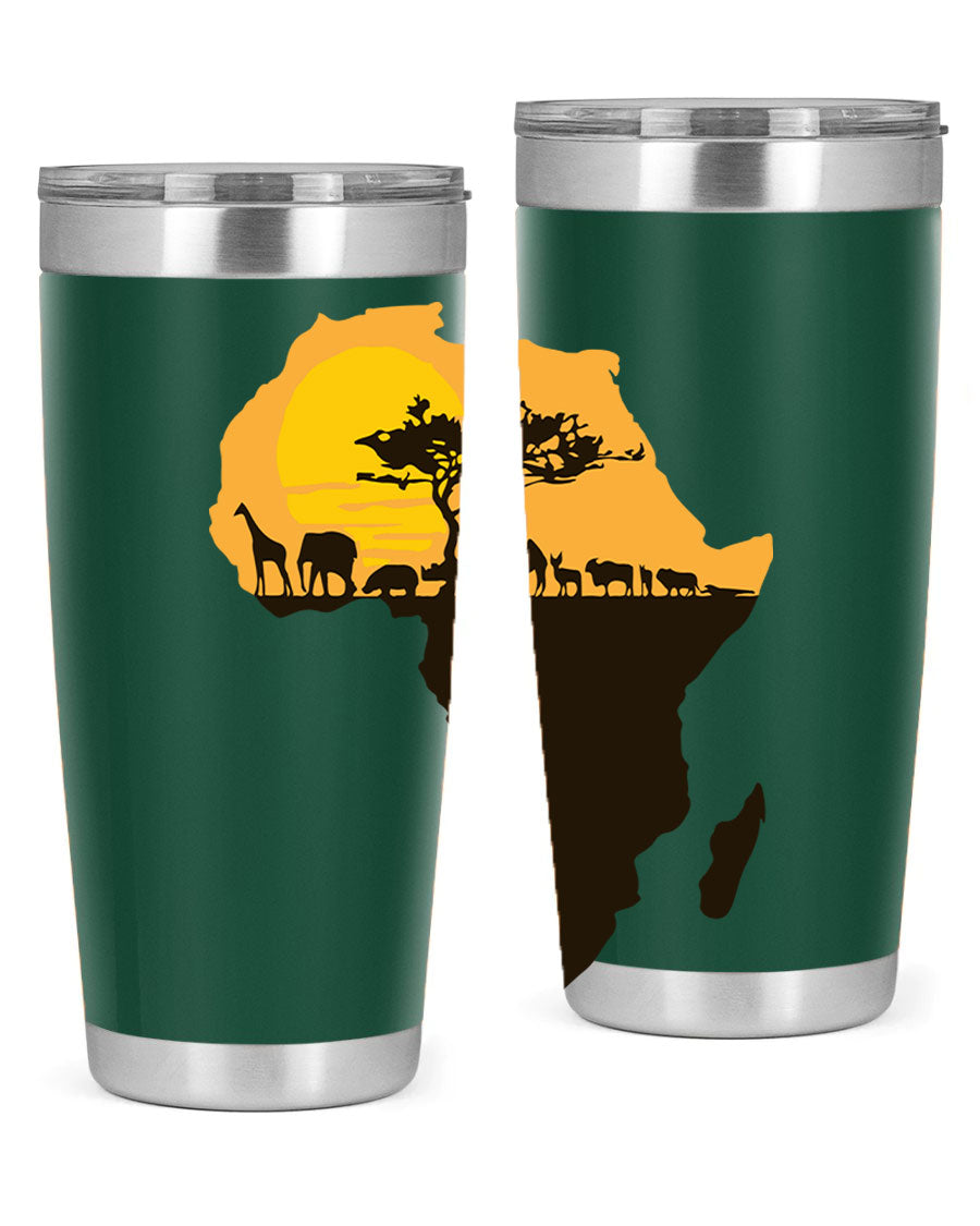 A stylish cotton tank top featuring a unique Africa with animals design, perfect for casual wear and showcasing a love for wildlife.