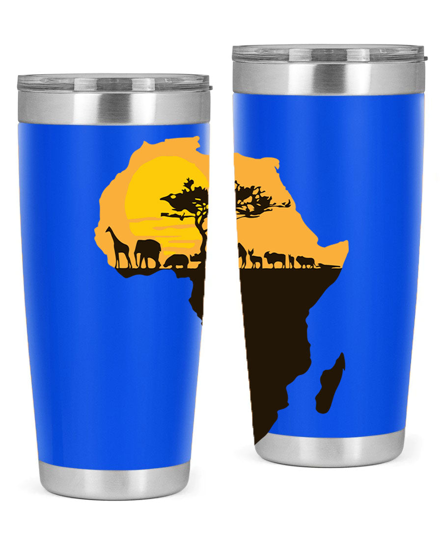 A stylish cotton tank top featuring a unique Africa with animals design, perfect for casual wear and showcasing a love for wildlife.