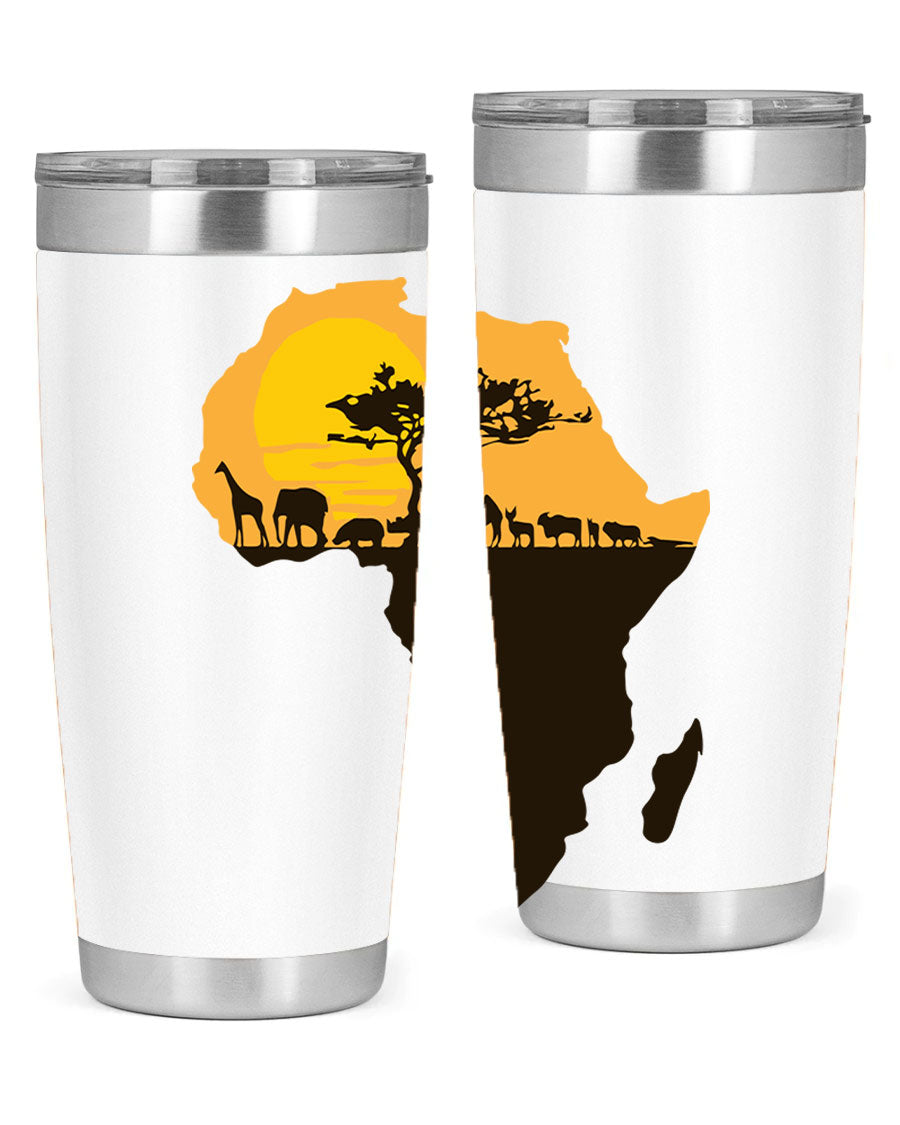 A stylish cotton tank top featuring a unique Africa with animals design, perfect for casual wear and showcasing a love for wildlife.