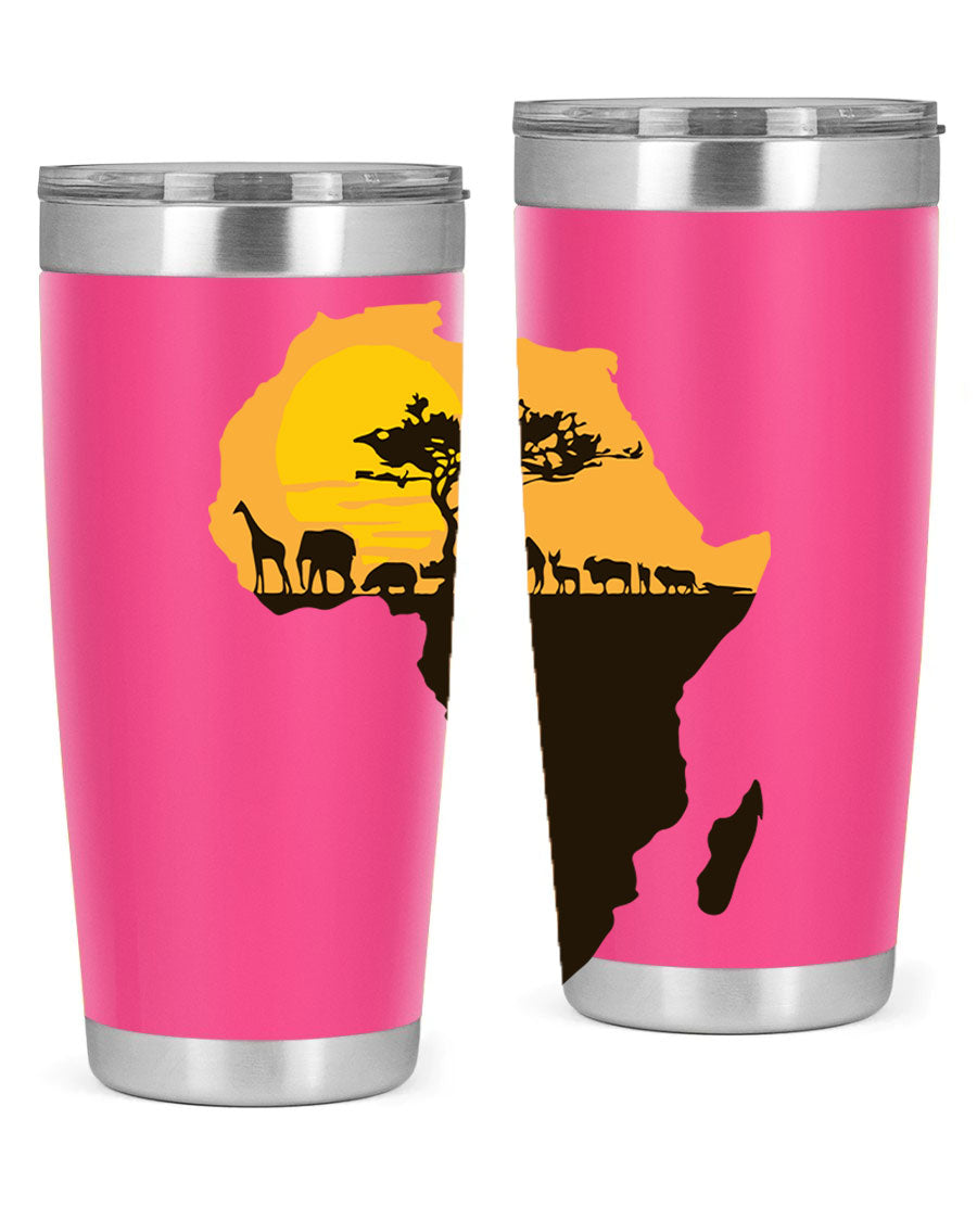 A stylish cotton tank top featuring a unique Africa with animals design, perfect for casual wear and showcasing a love for wildlife.