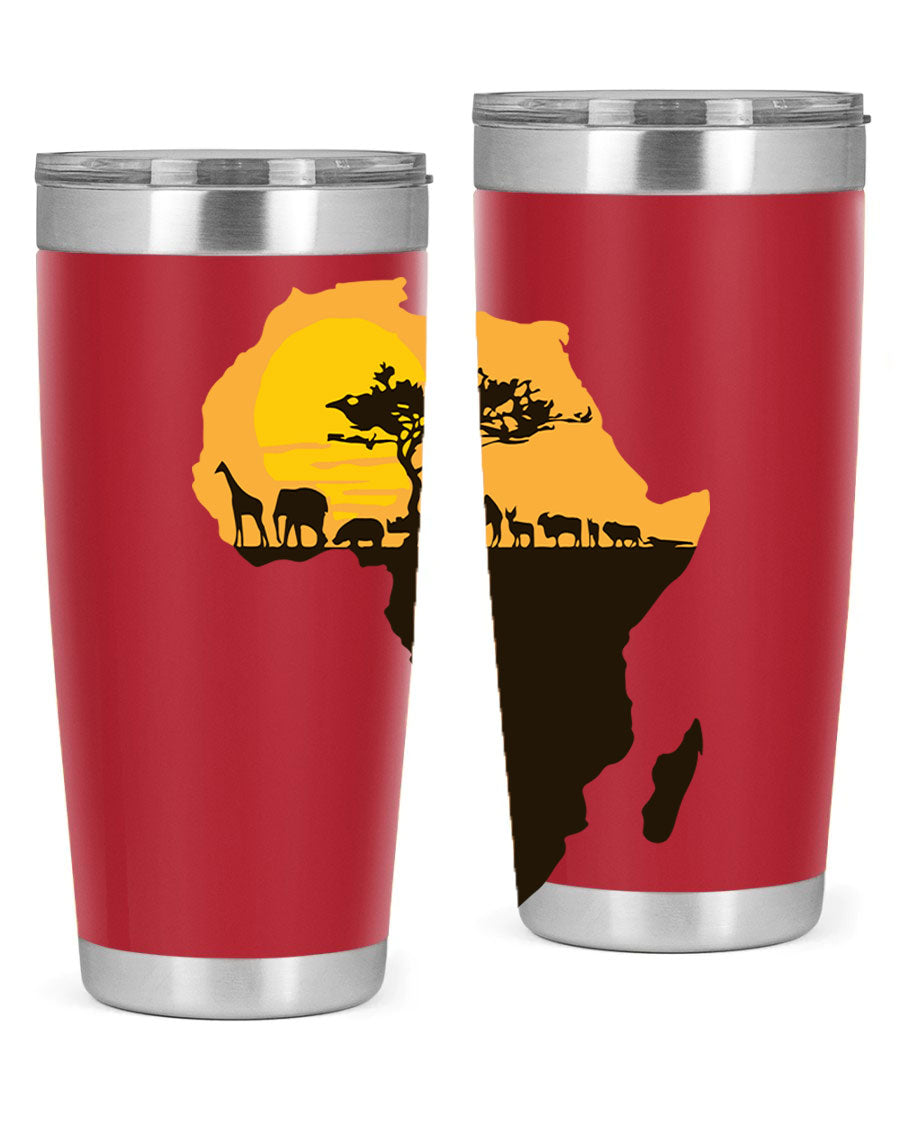 A stylish cotton tank top featuring a unique Africa with animals design, perfect for casual wear and showcasing a love for wildlife.