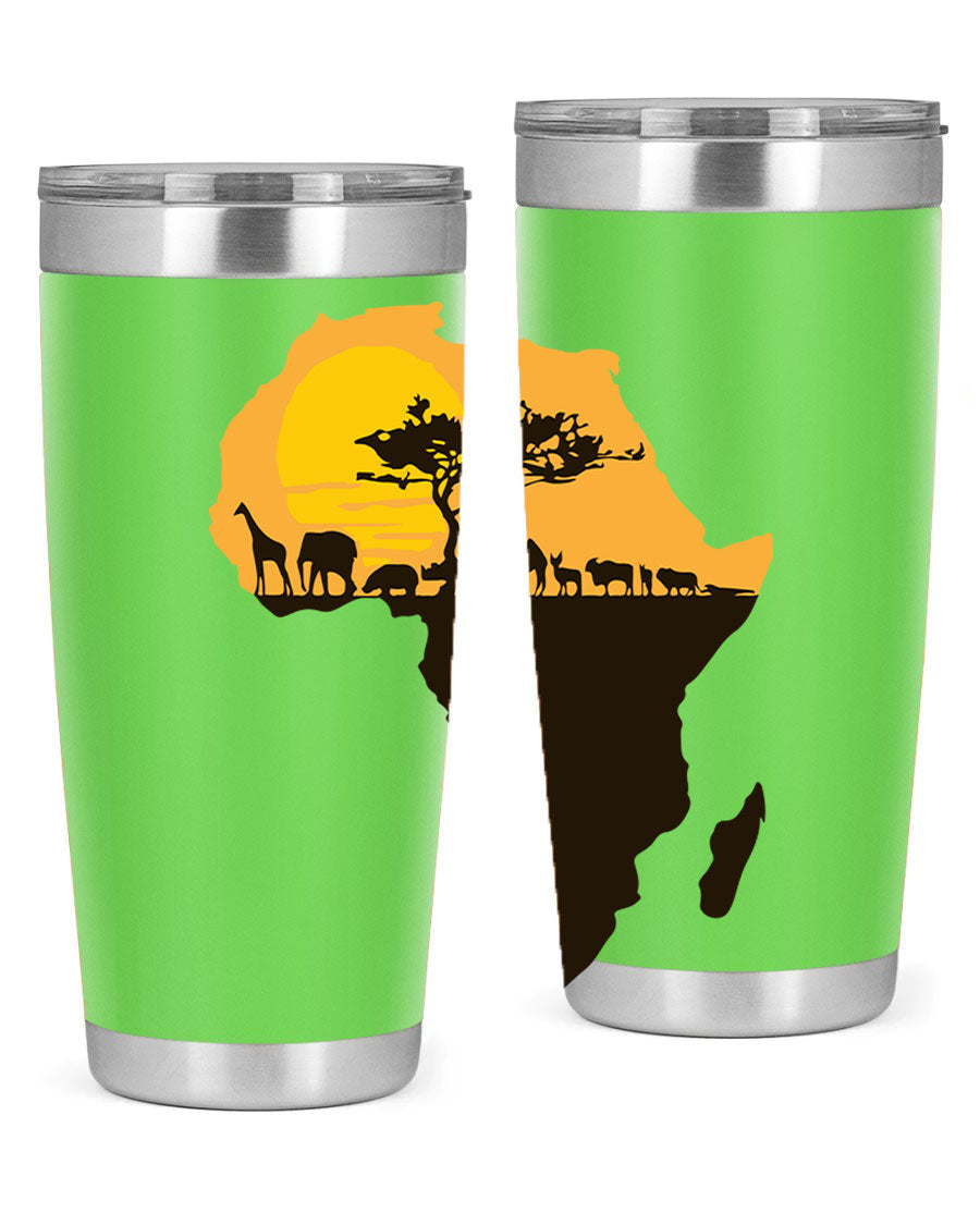 A stylish cotton tank top featuring a unique Africa with animals design, perfect for casual wear and showcasing a love for wildlife.