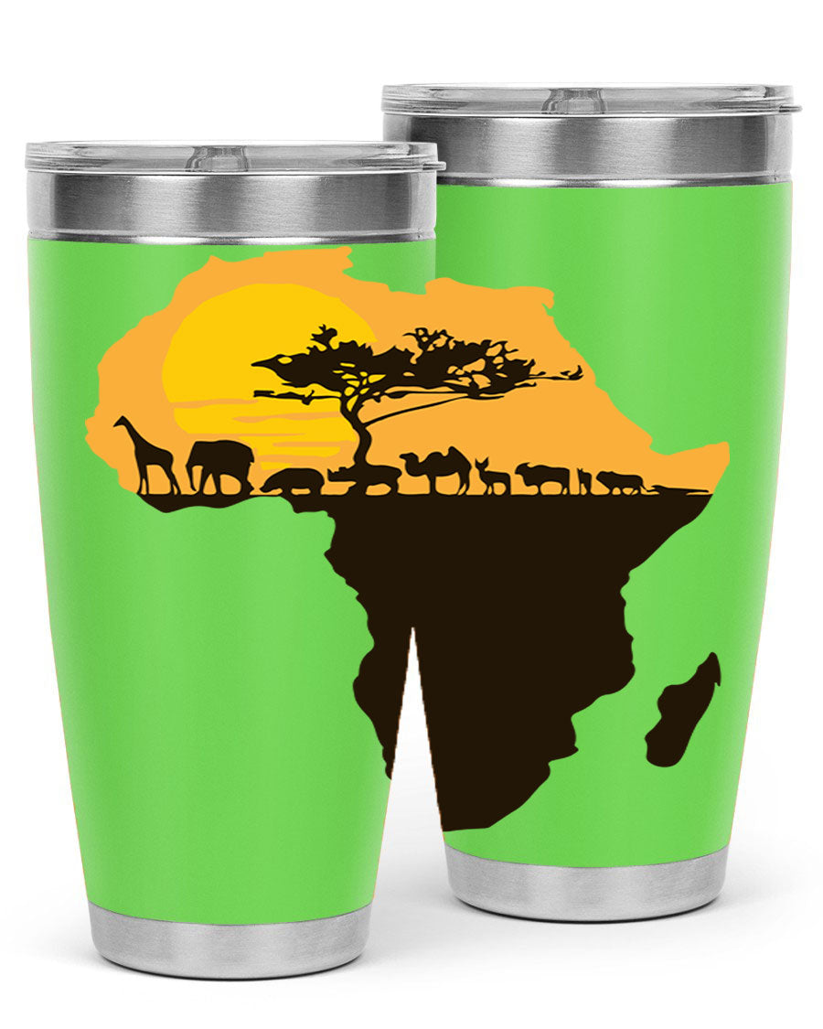 A stylish cotton tank top featuring a unique Africa with animals design, perfect for casual wear and showcasing a love for wildlife.