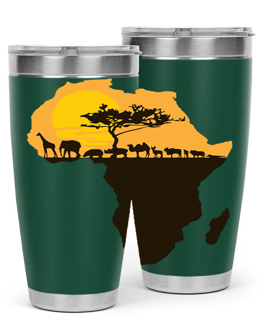 A stylish cotton tank top featuring a unique Africa with animals design, perfect for casual wear and showcasing a love for wildlife.