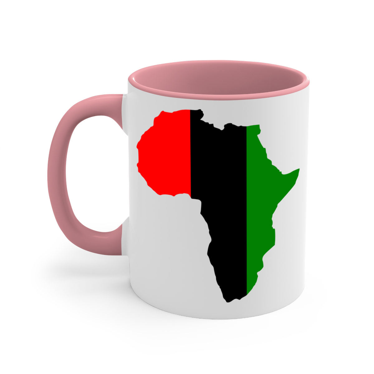africamap 275# Mug with black words and phrases, featuring a glossy finish and a colored handle, available in multiple colors.