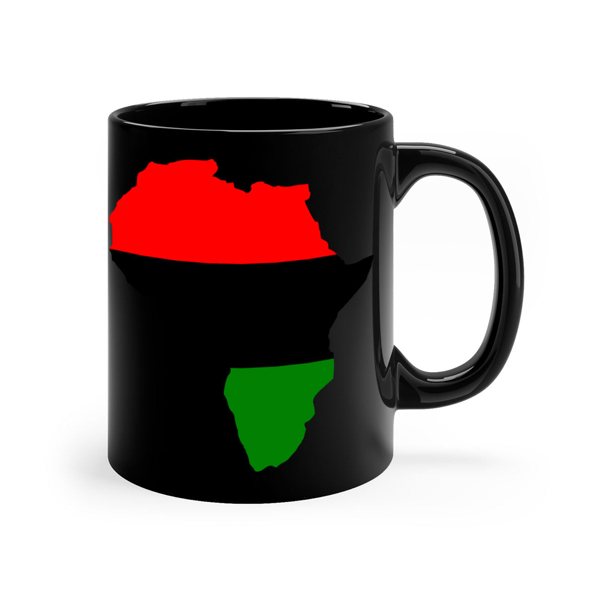 Africamap 276# Mug with black words and phrases, featuring a glossy finish and colored handle, available in multiple colors.