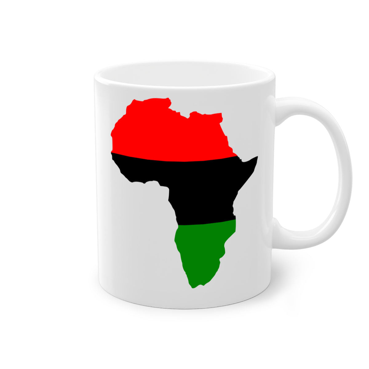 Africamap 276# Mug with black words and phrases, featuring a glossy finish and colored handle, available in multiple colors.