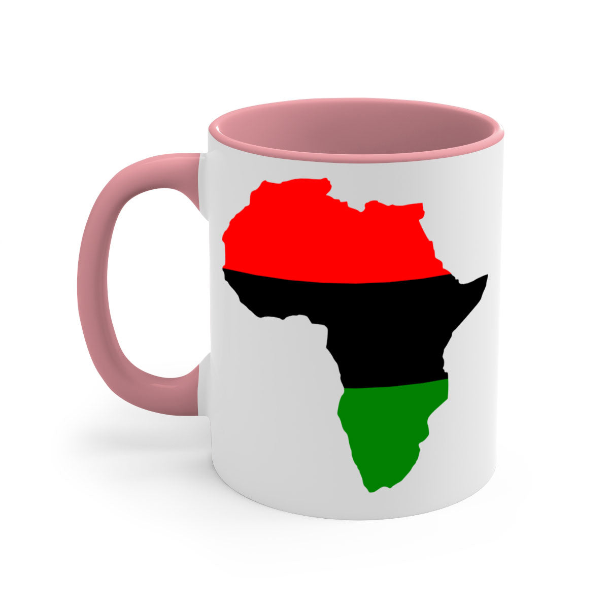 Africamap 276# Mug with black words and phrases, featuring a glossy finish and colored handle, available in multiple colors.