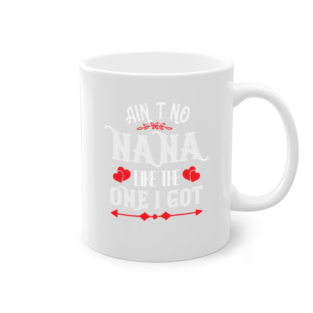 AIN’T NO NANA 38# Mug featuring a glossy finish, colored handle, and interior, available in multiple colors and sizes.