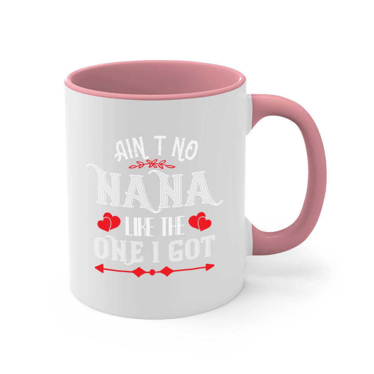 AIN’T NO NANA 38# Mug featuring a glossy finish, colored handle, and interior, available in multiple colors and sizes.