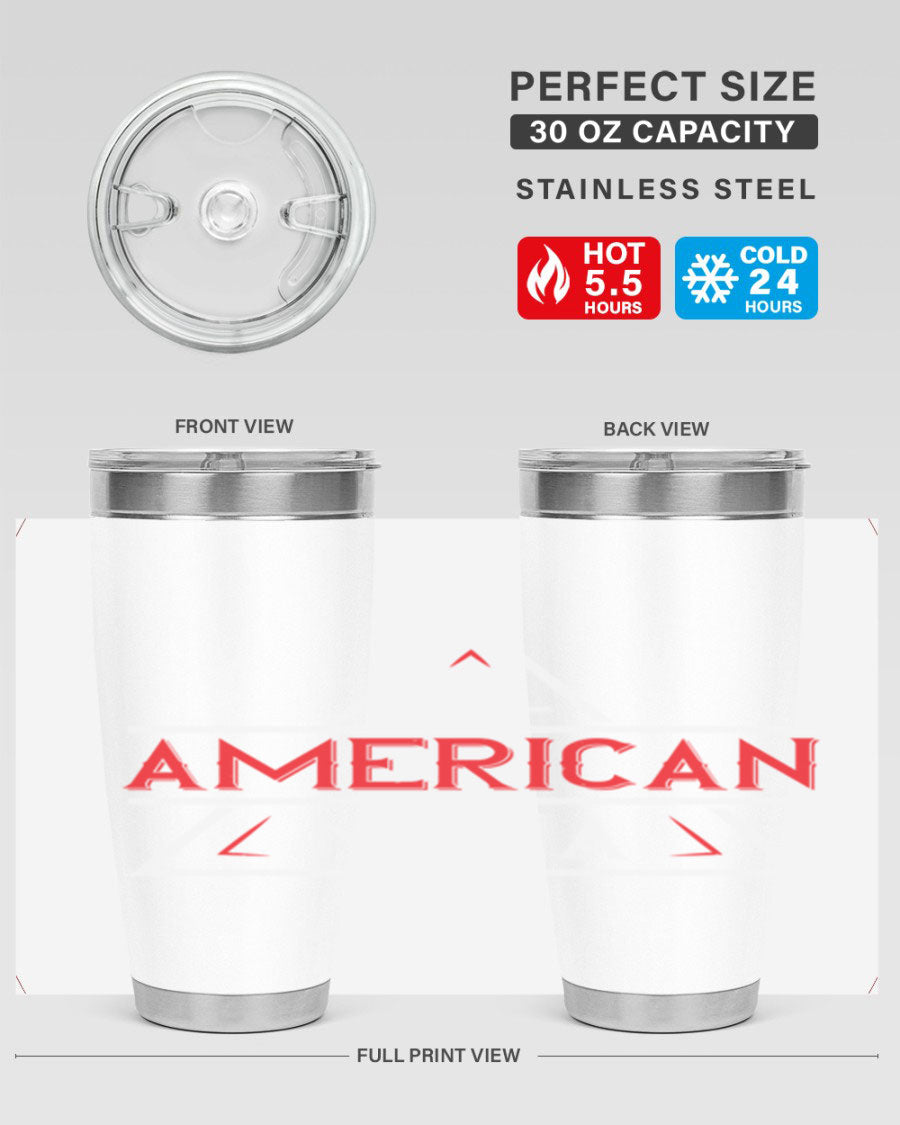 ALL American Nana 37# Tumbler featuring a stylish design, double wall vacuum stainless steel, and a press-in drink-thru lid.