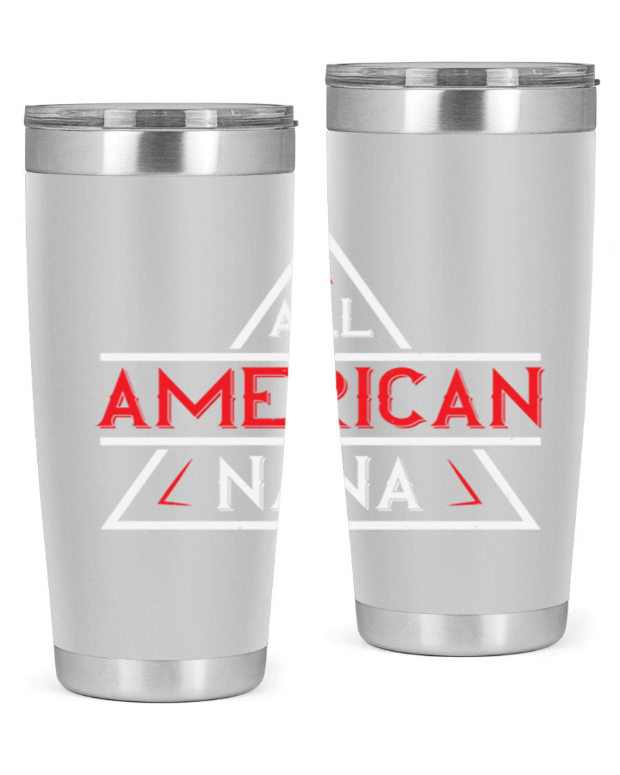 ALL American Nana 37# Tumbler featuring a stylish design, double wall vacuum stainless steel, and a press-in drink-thru lid.
