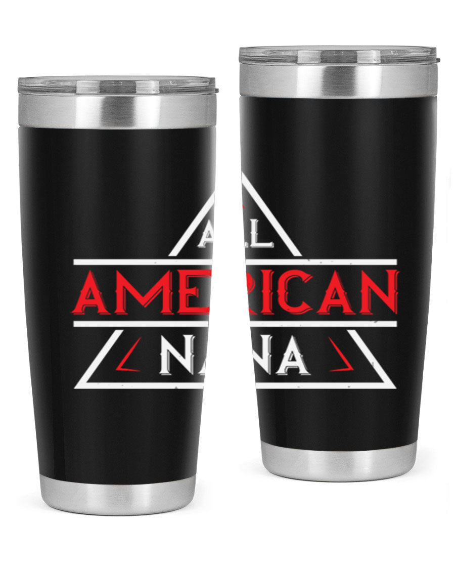 ALL American Nana 37# Tumbler featuring a stylish design, double wall vacuum stainless steel, and a press-in drink-thru lid.