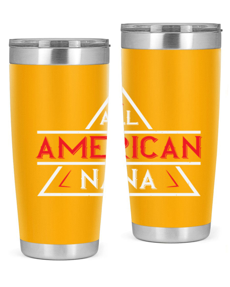 ALL American Nana 37# Tumbler featuring a stylish design, double wall vacuum stainless steel, and a press-in drink-thru lid.