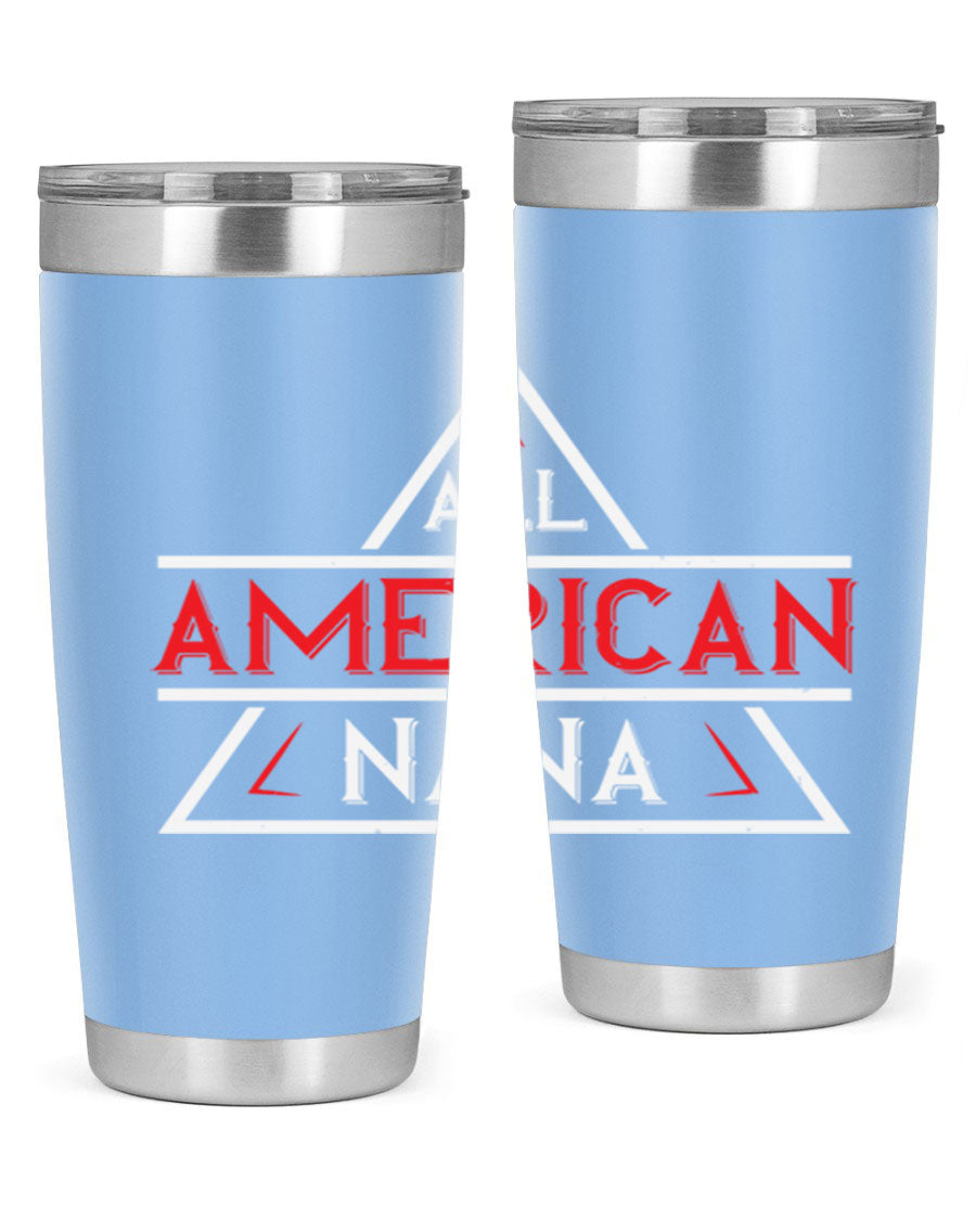 ALL American Nana 37# Tumbler featuring a stylish design, double wall vacuum stainless steel, and a press-in drink-thru lid.