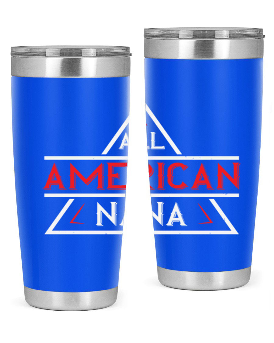ALL American Nana 37# Tumbler featuring a stylish design, double wall vacuum stainless steel, and a press-in drink-thru lid.